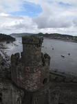 SX23285 Conwy Castle tower and river.jpg